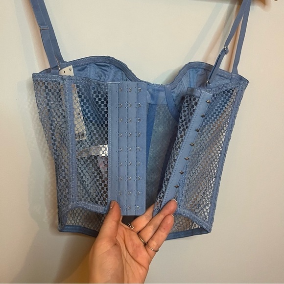 Urban Outfitters Out From Under Modern Love Overdrive Fishnet Corset Sz S NWT - Picture 15 of 16